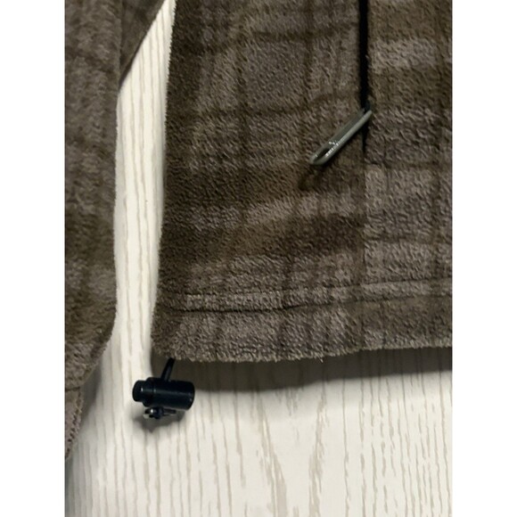 Columbia Women's Full Zip Fleece Jacket Size L Olive Moss Army Green Plaid - Picture 3 of 5